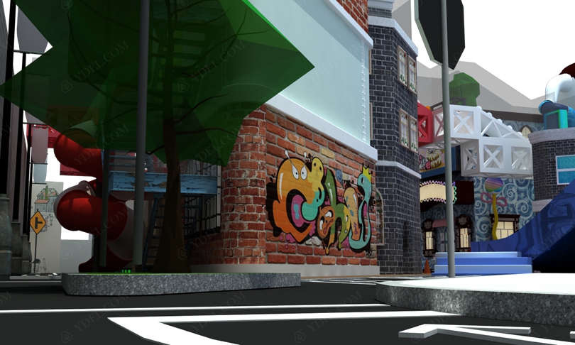 建筑風格淘氣堡內(nèi)部結(jié)構(gòu)圖